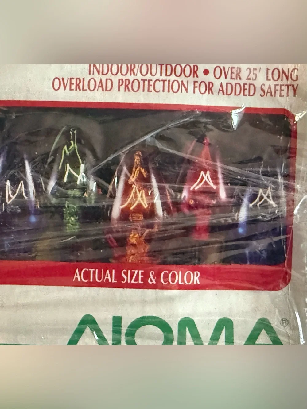 Vintage 1989 NOMA Christmas Lights – 25 Multicolor C7 Lights